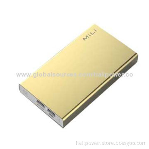 Luxury Aluminum Multi-function Power Bank/External Battery Charger with 6,000mAh Capacity